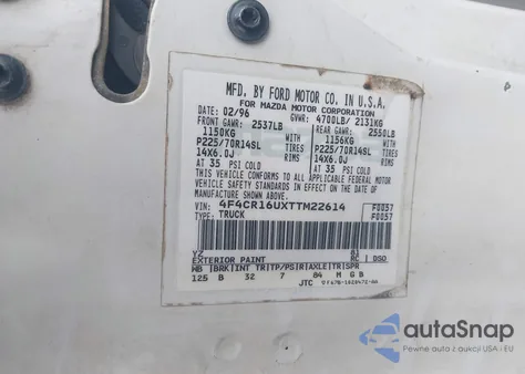 1996 Mazda B3000 Cab Plus from USA, damaged, VIN 4F4CR16UXTTM22614